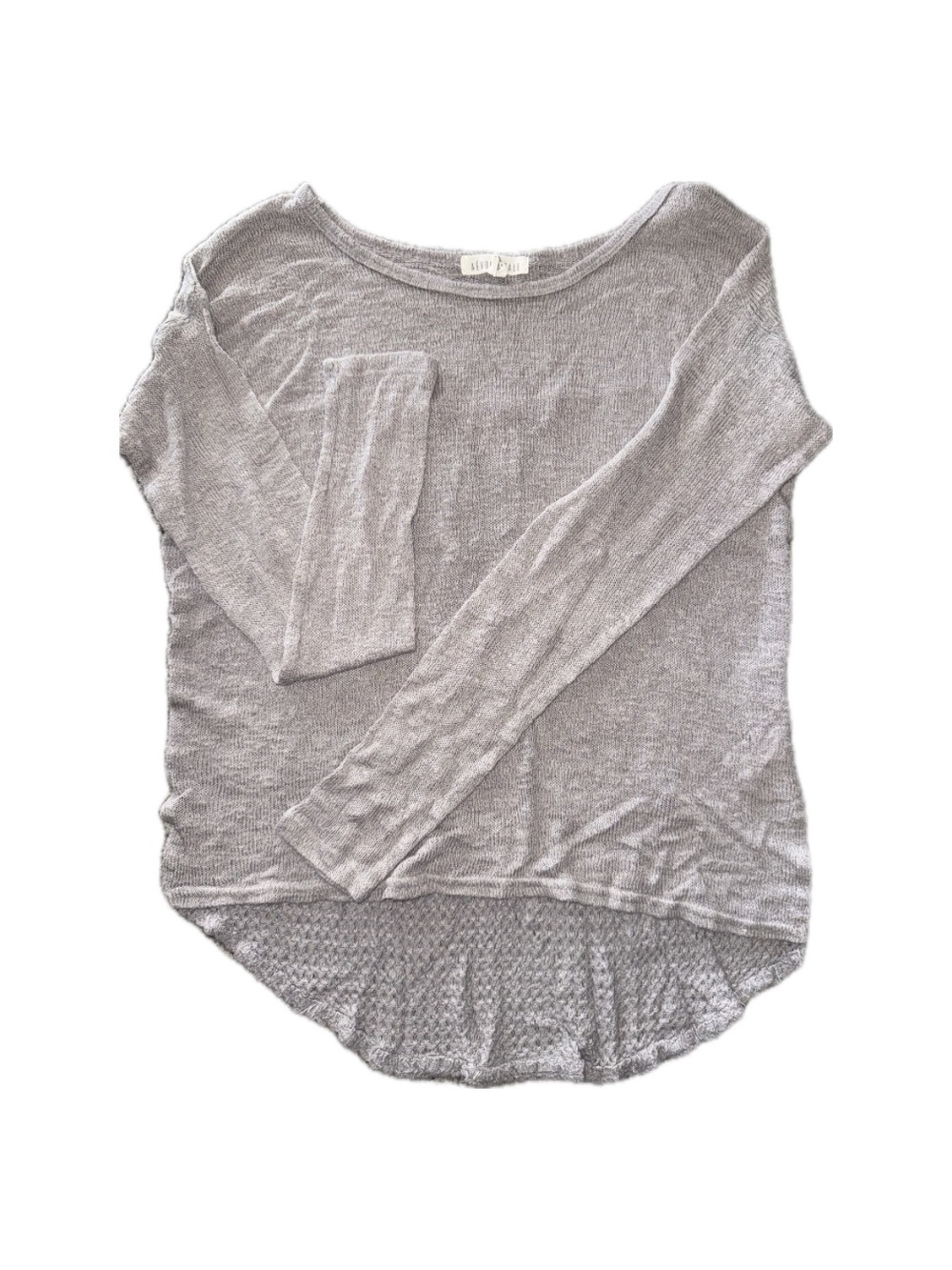 Aeropostale Heather Gray Lightweight Knit Long-Sleeve Top